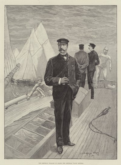 The Emperor William on Board the Imperial Yacht Meteor by Henry Charles Seppings Wright